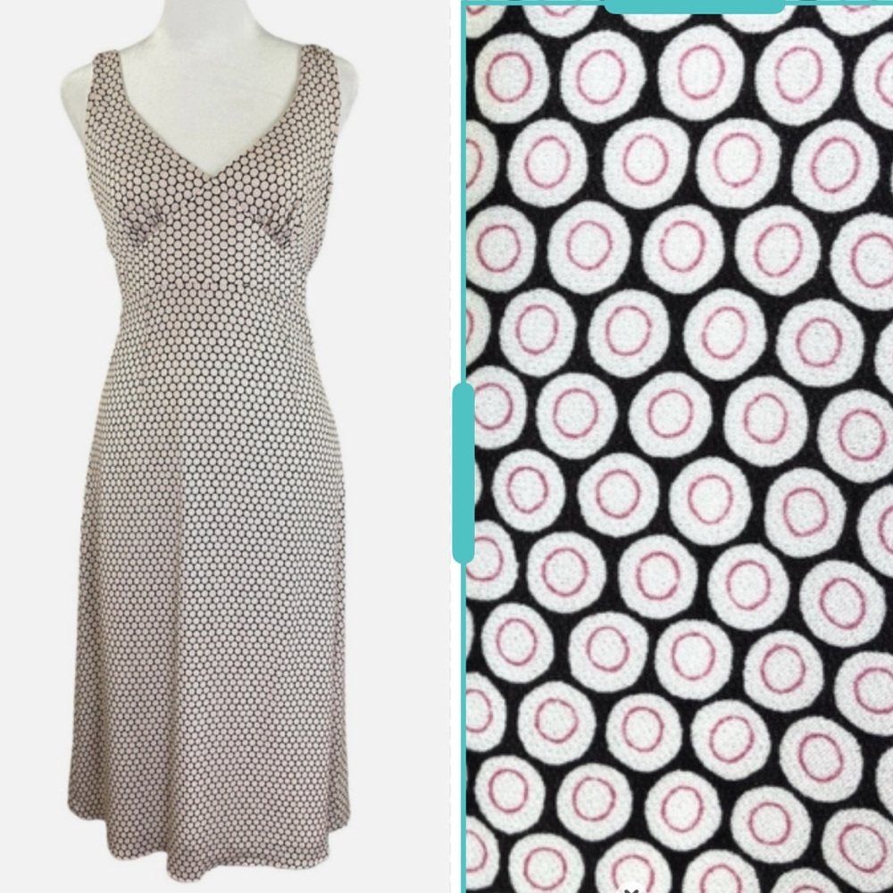J. Crew polka dot silk midi dress L 14